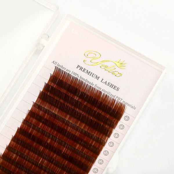 Yelix 0.07/0.10 16rows Brown Individual Eyelashes Extension yelixlash