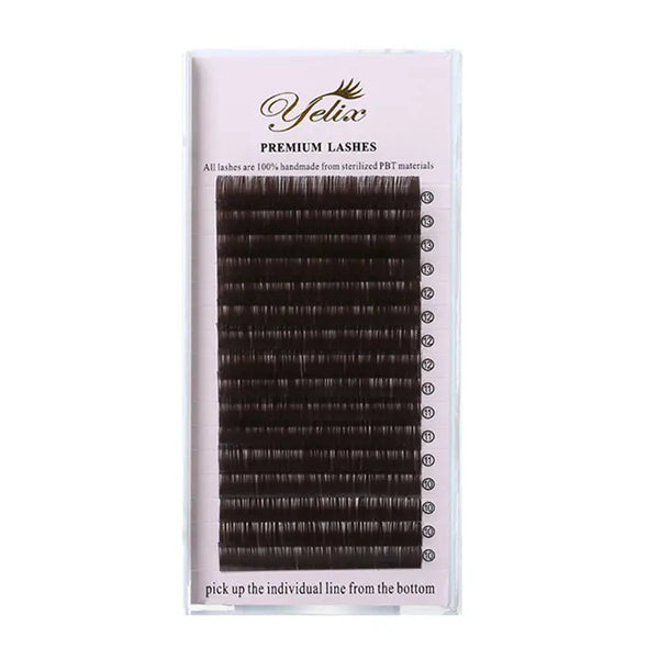 Yelix 0.07/0.10 16rows Dark Brown Individual Eyelashes Extension yelixlash