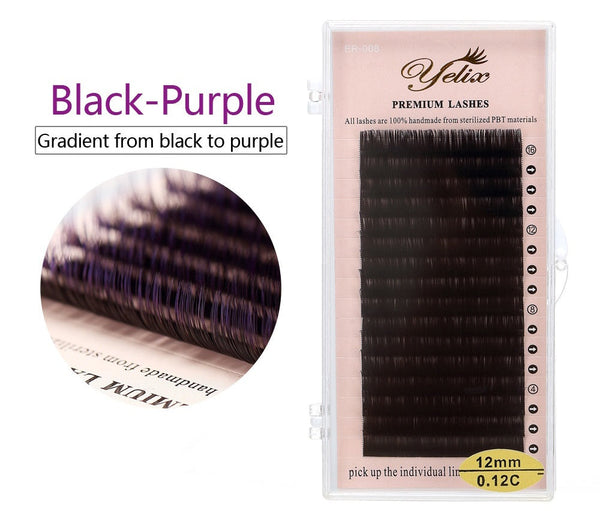 Yelix 0.12 Gradient Colored Individual Eyelash Extension yelixlash