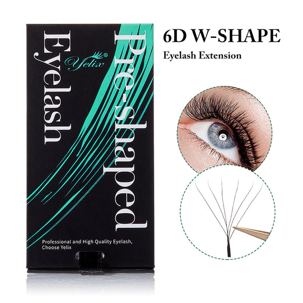 Yelix 0.07 6D-W shaped Auto Fan Eyelash Extension