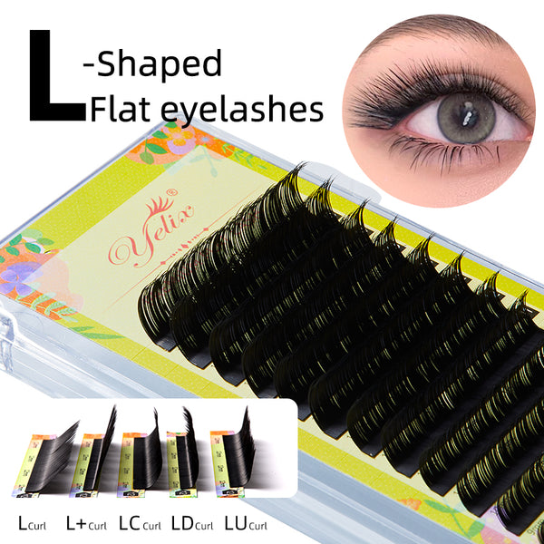 Yelix 0.20 L Curl  Ellipse Flat Eyelashes Extension