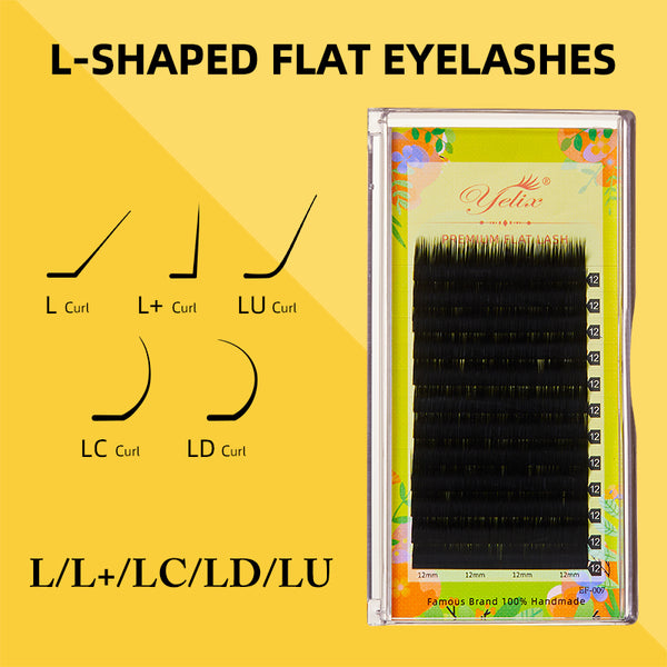 Yelix 0.20 L Curl  Ellipse Flat Eyelashes Extension