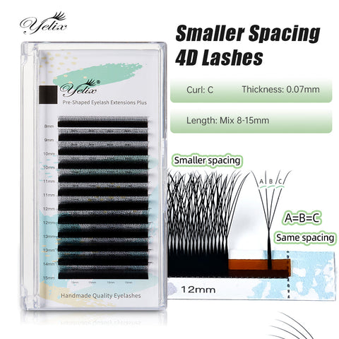 Yelix NEW 4D W-Lashes, One-touch fans, lash extensions, and time-saving yelixlash