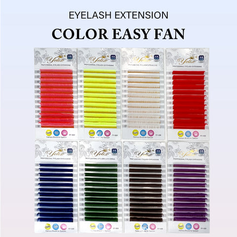 Yelix 0.05mm Colorful Standard Auto Fan Eyelash Extension