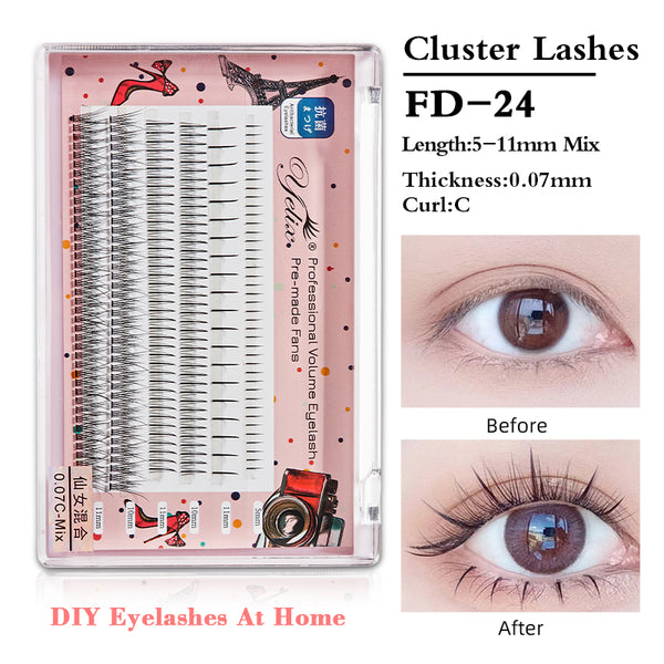 Yelix 0.07C FD Series Cluster Lash Premade Fan Eyelash Extension