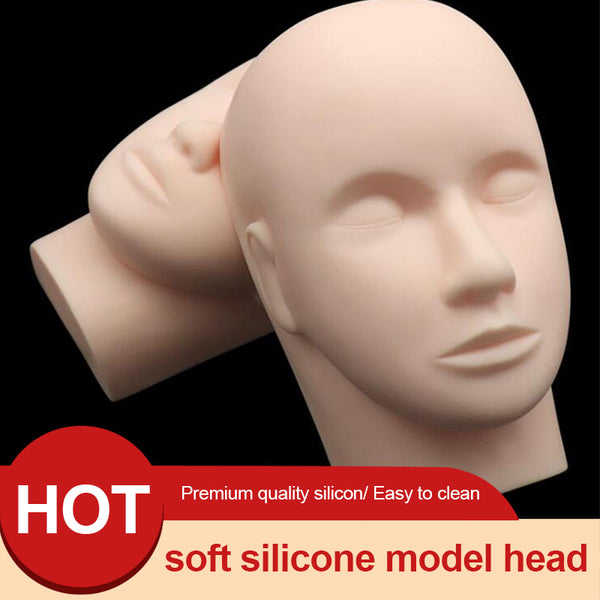 Yelix Soft Silicone Head Model For Graft Eyelash Practice