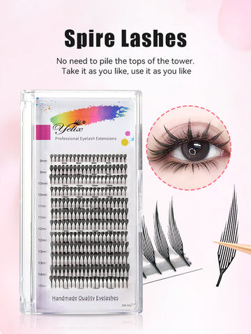 Yelix NEW Spire Lashes, Handmade Volume Spikes, Pro Salon Use