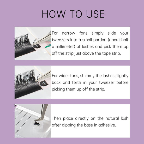 Yelix 0.07mm Standard Easy Fan Volume Eyelash Extensions Uniform Standard Length for Fast Salon Work ( B/C/CC/D/DD, Mix 8-15mm Single 8-20mm Length )