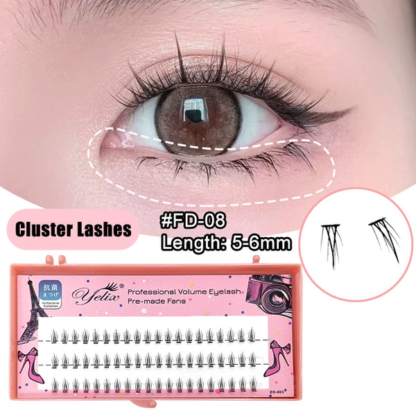 Yelix 0.07C FD Series Cluster Lash Premade Fan Eyelash Extension