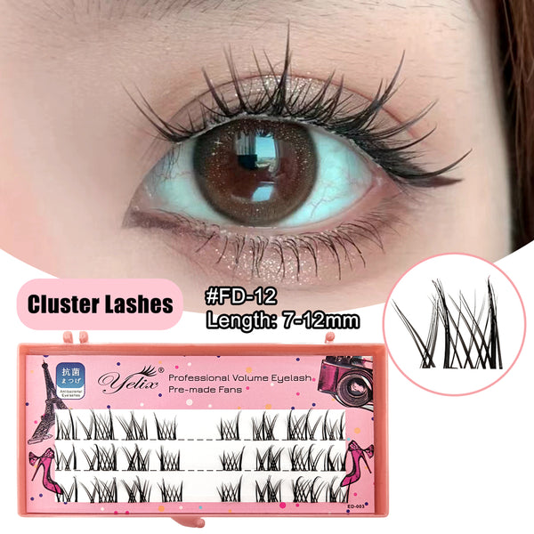 Yelix 0.07C FD Series Cluster Lash Premade Fan Eyelash Extension