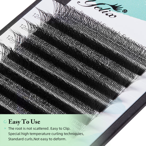 Yelix 0.07 Double Layer 3D-W shaped Auto Fan Eyelash Extension