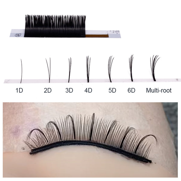 Yelix 0.15 Easy Fan Camellia Ellipse Flat Eyelashes Extension