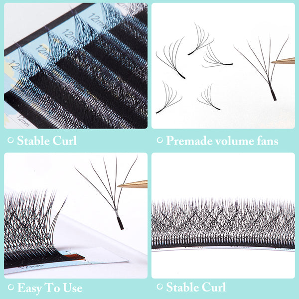 Yelix 0.07 5D-W shaped Auto Fan Eyelash Extension