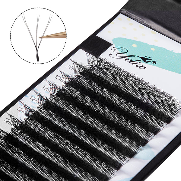 Yelix 0.07 Double Layer 3D-W shaped Auto Fan Eyelash Extension