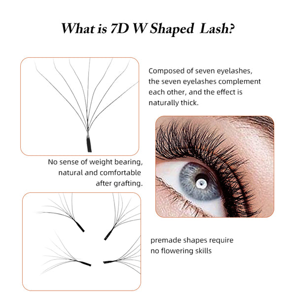 Yelix 0.07 7D-W shaped Auto Fan Eyelash Extension