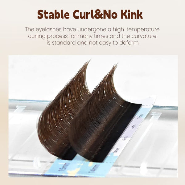 Yelix New Black Brown Smaller Spacing 3D W Lashes Natural Soft Lashes Volume Lash Tray