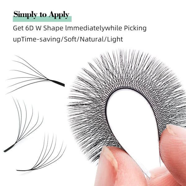 Yelix 0.07 6D-W shaped Auto Fan Eyelash Extension