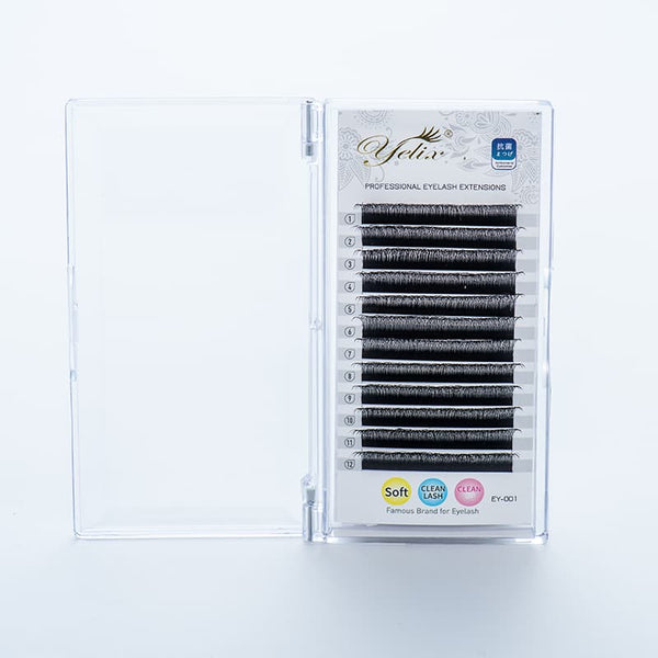 Yelix 0.05 3D-W Shaped B/C/CC/D Curl Lashes Single/Mix 8-15mm Soft Lash Trays Eyelash Extension