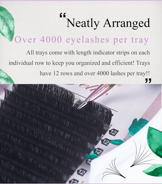 Yelix 0.10mm Standard Auto Fan 3D Blooming Effect Self Fanning Lashes Rapid Volume Eyelash Extensions