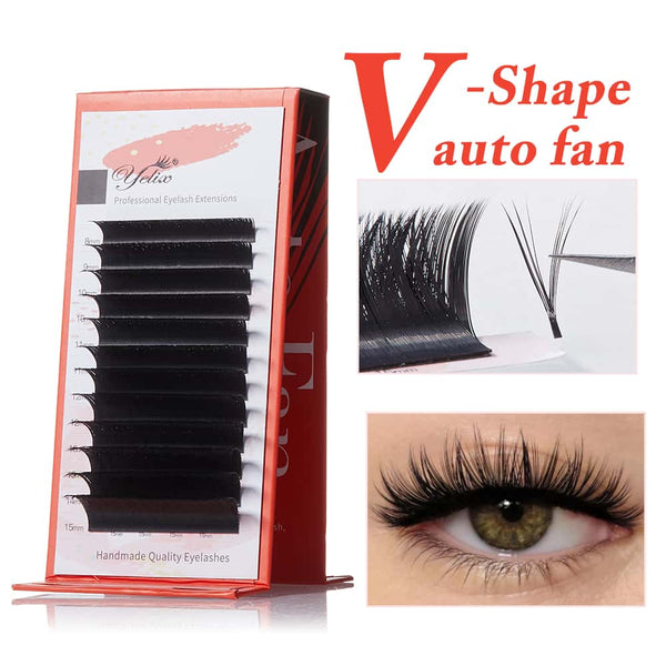 Yelix 0.05/0.07 V Lash Premade V-shaped Lash B/C/CC/D Volume Lash Premade Eyelash Extension