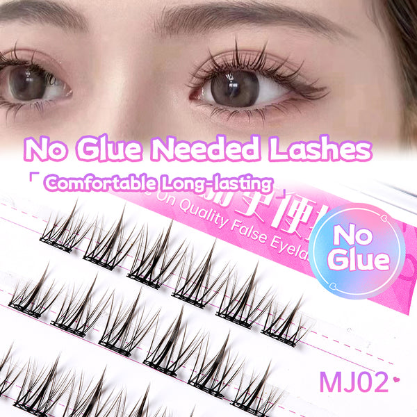 Ylix Miss Qianjin Shiny False Eyelashes Self-Adhesive Lively DIY Cluster Lashes Nature Extension Daily Use 6 Rows Makeup Tools