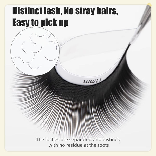 Yelix 0.15 Ellipse Flat Lashes Eyelash Double Tips Ellipse Eyelash Extensions Lighter Thinner Individual Lash Extensions