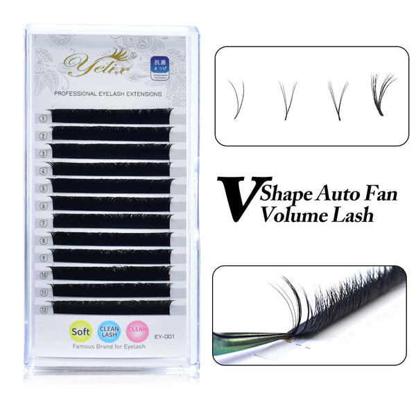 Yelix 0.05/0.07mm VV Lash B/C/CC/D Volume Lash Premade Eyelash Extension