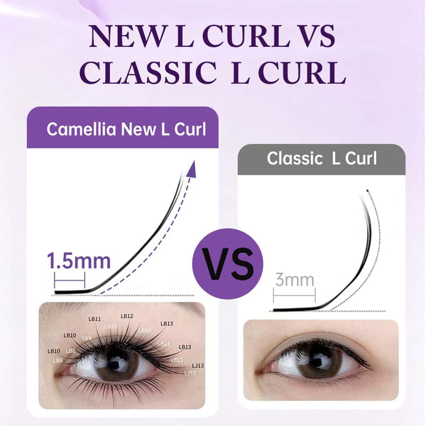Yelix 2026 New Camellia Volume Lash Anime Lash Arabian style 0.07/LJ/LB/LC/UB/UC/UD Lash Extensions