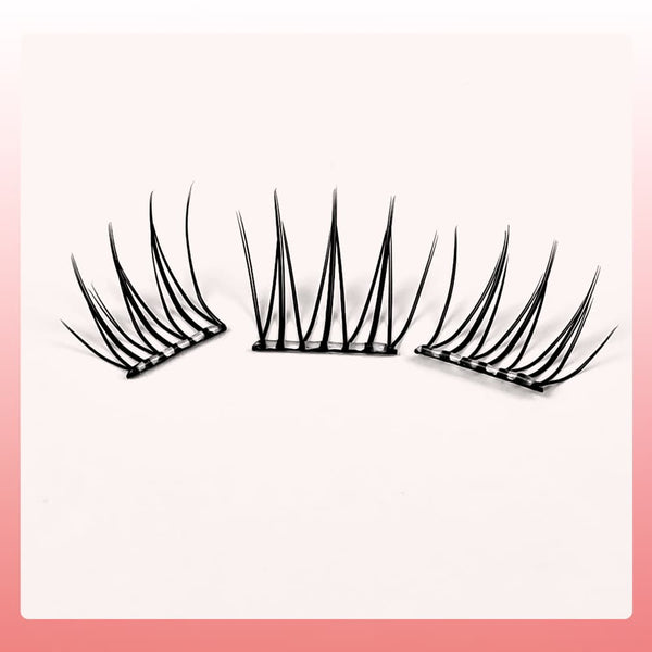 Yelix Manga Lash Clusters DIY Wispy Comic Lashes for K-Pop Idol Look Doll-Eye 10 Rows