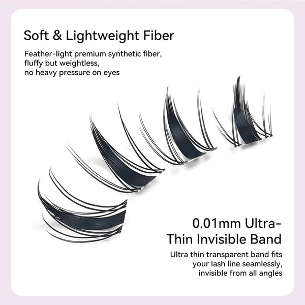 Yelix New Airy Soft Fairy Cluster Lashes – DIY Salon-Grade Eyelashes (D-MIX 8-18mm)