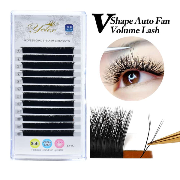 Yelix 0.05/0.07mm VV Lash B/C/CC/D Volume Lash Premade Eyelash Extension
