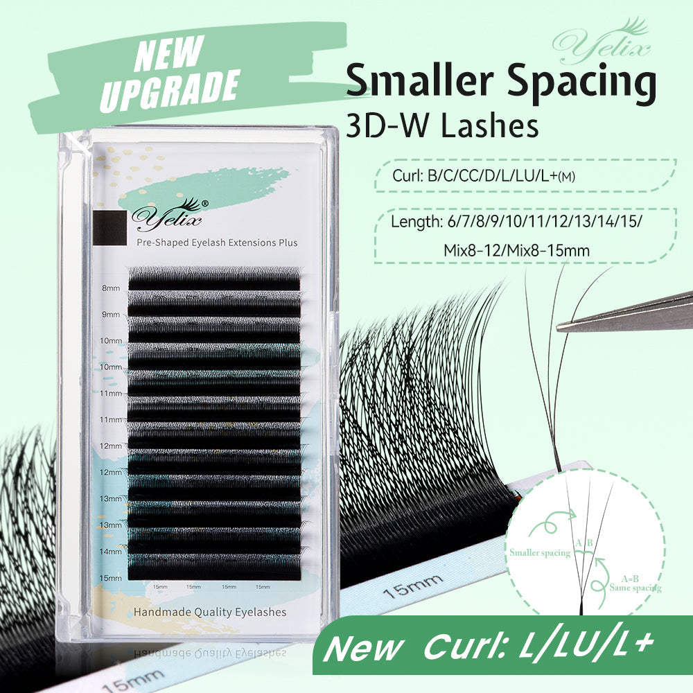 Yelix Smaller Spacing 3D Lashes Natural Lashes Automatic Flowering Premade Fans Soft Lashes yelixlash