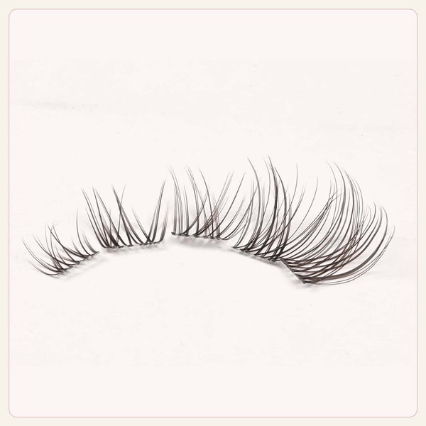Yelix 2026 NEW Brown Natural Wispy Lash Cluster Soft Lash Set DIY Lash Extension Kit（C, Mix 8-16mm)
