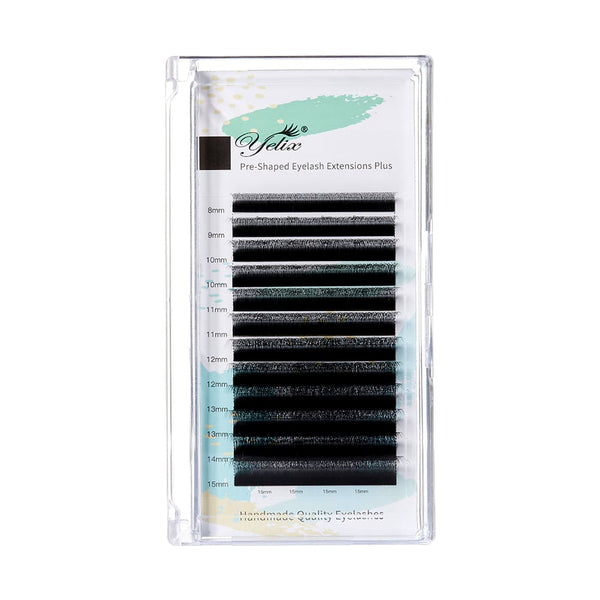 Yelix NEW Smaller Spacing 5D w Lashes 0.07/0.10 C/D Curl 8-15mm Mix Volume Self Fanning Lash Extensions