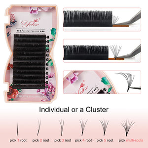 Yelix 0.03 Camellia Auto Fan Curly Wispy Lashes Eyelash Extension