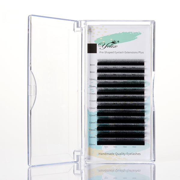 Yelix Smaller Spacing 3D Lashes 0.07mm Natural Lashes Eyelash Extensions Dense Automatic Flowering Premade Fans Soft Lashes