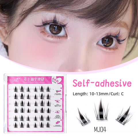 Yelix Naughty Elf False Eyelashes Glue-Free Self-Adhesive Anime Style False Eyelashes Lively DIY Cluster Lashes Manga Eyelashes yelixlash