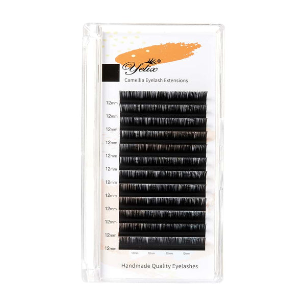 Yelix 0.10 LJ/LB/LC Camellia Lashes WIth Adhesive Wet Lashes Natural Eyelash Extensions 3 Multiple Lengths in One Row