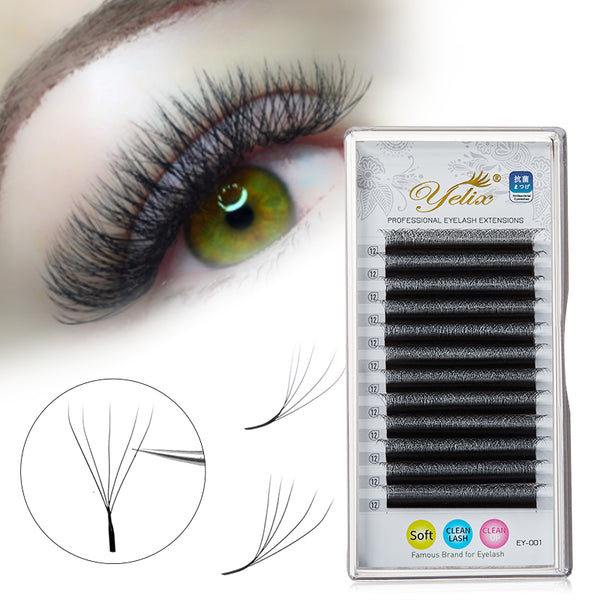Yelix 0.07 5D W Shaped Premade Fans Volume Eyelash Extension