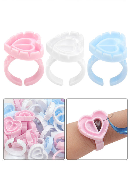 Yelix Heart Glue Ring Eyelash Glue Holder