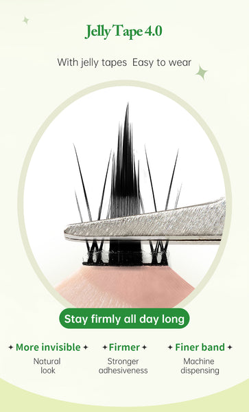 Yelix Lively Puppy Eyes Lashe 10 Rows DIY Cluster Lashes Hight Quality Natural Lashes Extension Enlarge Sweet Cat/Rabbit Lively Lashes Individual Lashes Glue Free Makeup Tools