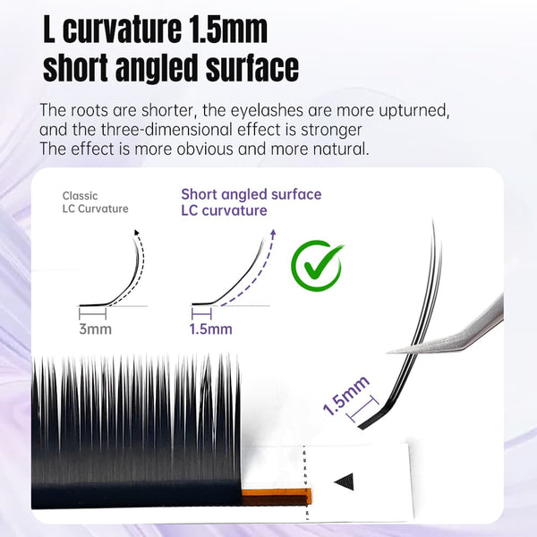 Yelix Camellia Manhua Lash with Adhesive Chinese style Packaging 0.07, I/B/C/D/LJ/LB/LC, mix 8-12mm