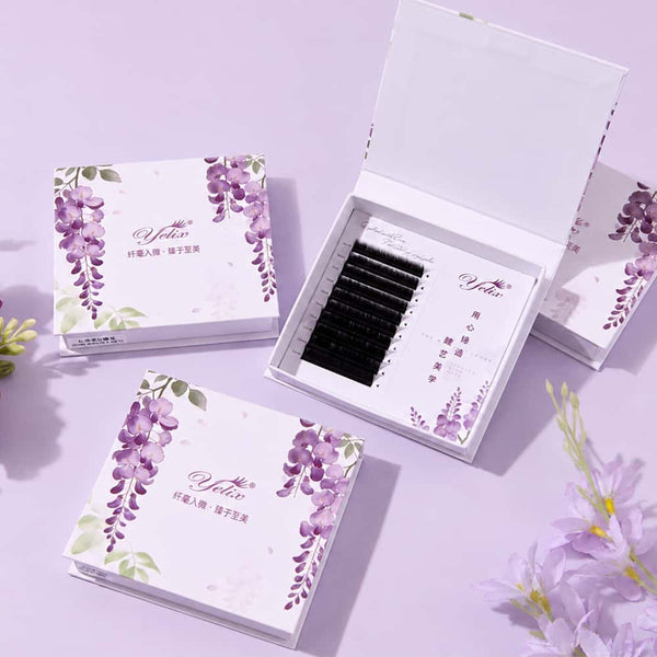 Yelix 2026 New Camellia Volume Lash Anime Lash Arabian style 0.07/LJ/LB/LC/UB/UC/UD Lash Extensions