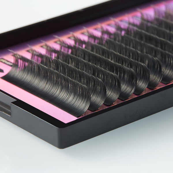 Yelix 0.15/0.20mm Flat Eyelash B/C/D Curl Super Soft Split Tip 12 Rows in Premium Gift Box