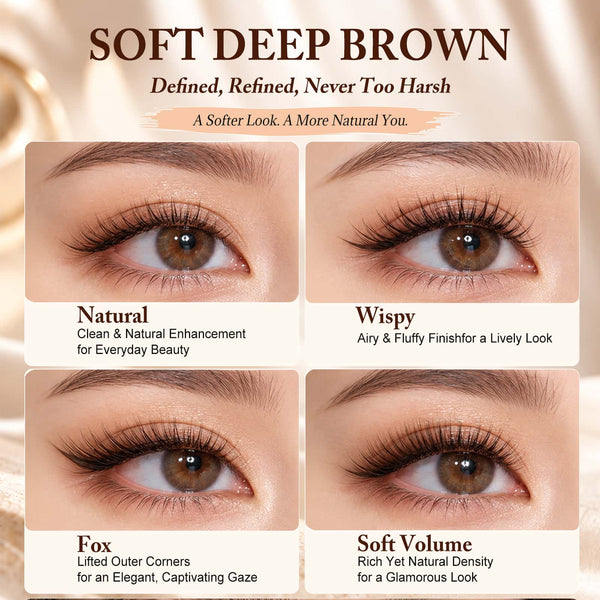 Yelix 0.07 LJ/LB/LC/LU Dark Brown Camellia Lashes WIth Adhesive Wet Lashes Natural Eyelash Extensions