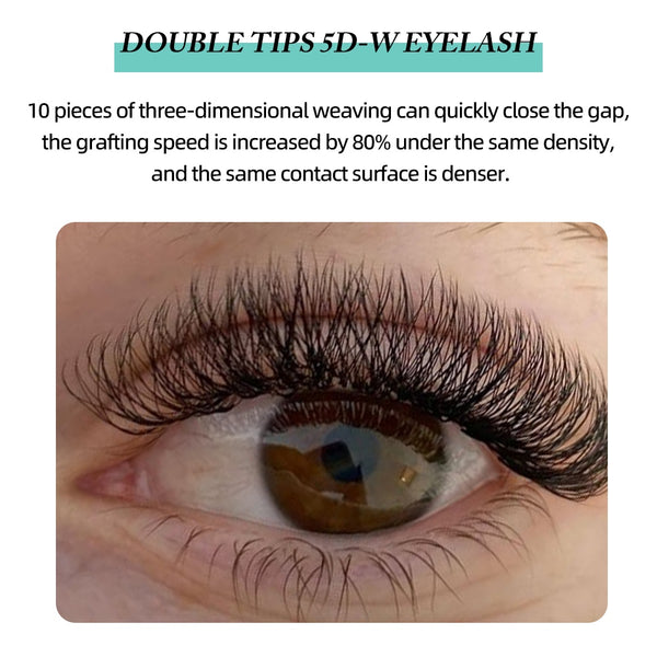 Yelix 0.07 Double Tips 5D-W shaped Auto Fan Eyelash Extension