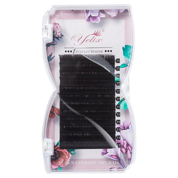 Yelix 0.07mm Standard Easy Fan Volume Eyelash Extensions Uniform Standard Length for Fast Salon Work ( B/C/CC/D/DD, Mix 8-15mm Single 8-20mm Length )