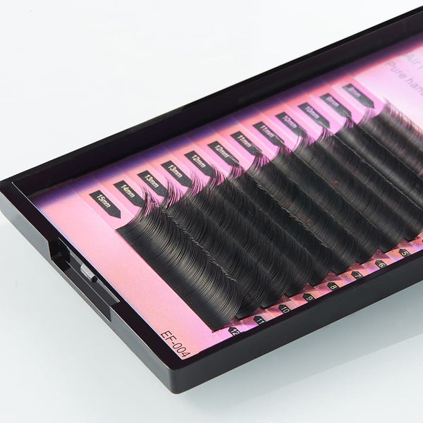 Yelix 0.15/0.20mm Flat Eyelash B/C/D Curl Super Soft Split Tip 12 Rows in Premium Gift Box