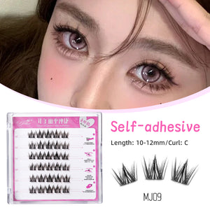 Yelix DIY Cluster Lashes Puppy lashes Segmented False Eyelashes Natural Look Dense Cluster Comic Fairy Individual 6 Rows Lash