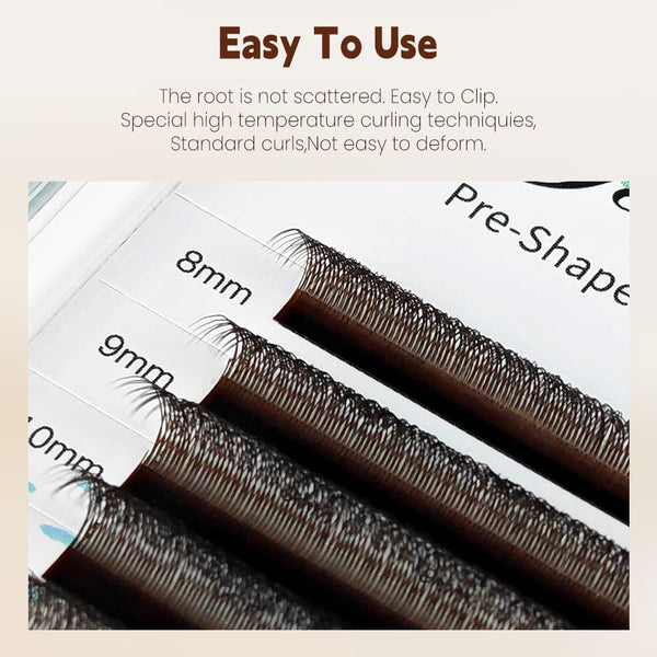 Yelix New Black Brown Smaller Spacing 3D W Lashes Natural Soft Lashes Volume Lash Tray